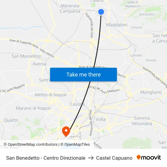 San Benedetto - Centro Direzionale to Castel Capuano map