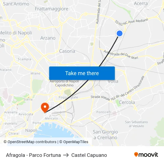 Afragola - Fortuna Park to Castel Capuano map