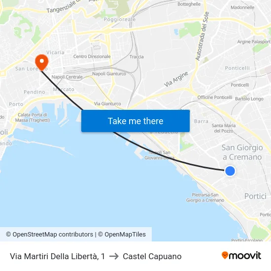 Martyrs of Liberty Street, 1 to Castel Capuano map