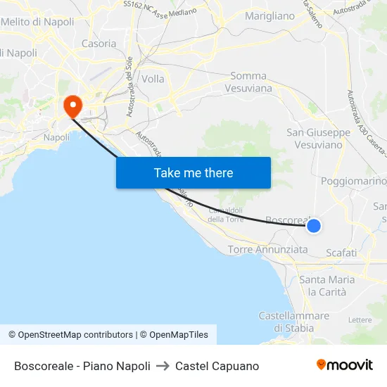 Boscoreale - Piano Napoli to Castel Capuano map