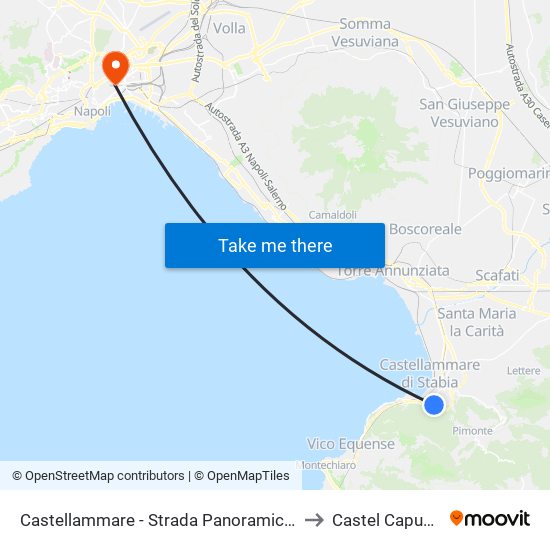 Castellammare - Strada Panoramica, 38 to Castel Capuano map