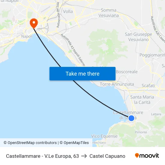 Castellammare - Europa Avenue, 63 to Castel Capuano map