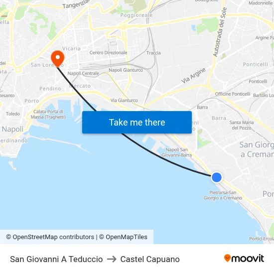 San Giovanni A Teduccio to Castel Capuano map