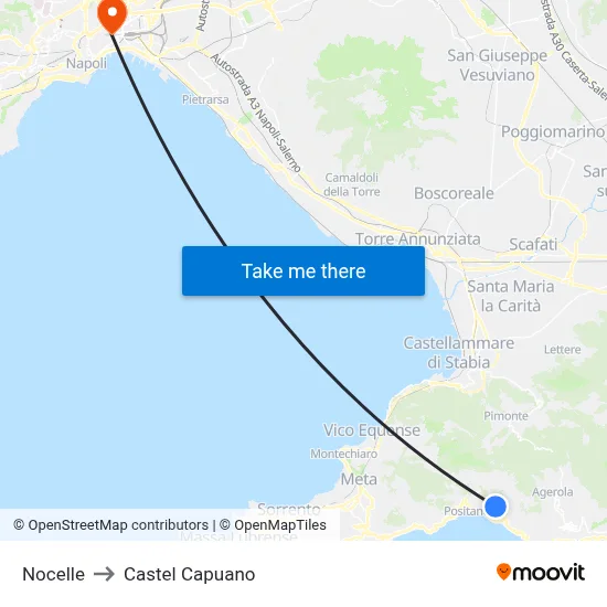 Nocelle to Castel Capuano map