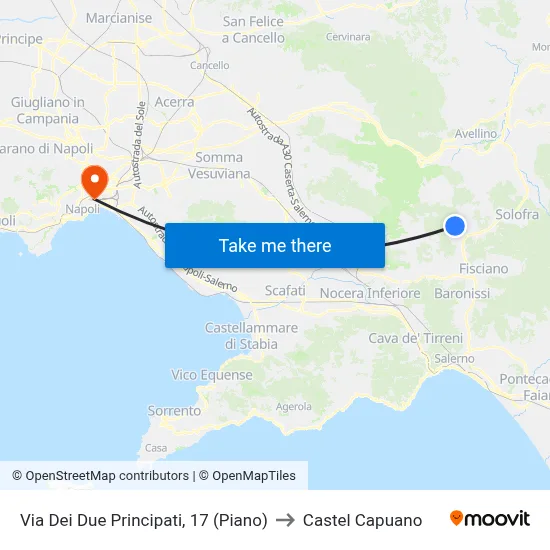 Via dei Due Principati, 17 (Piano) to Castel Capuano map