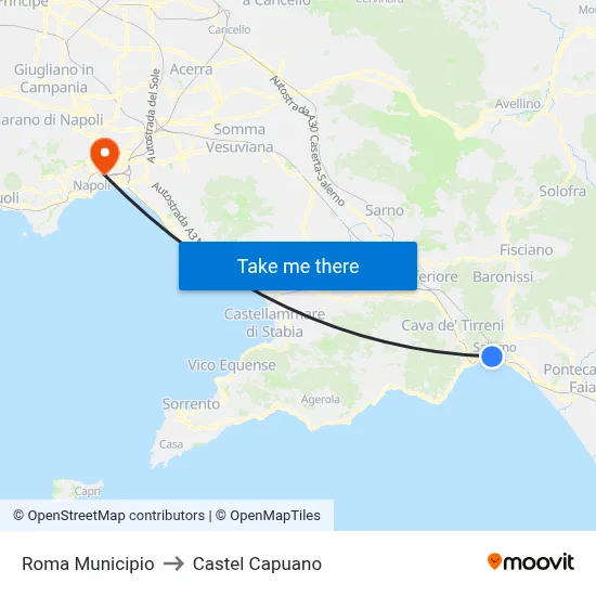 Rome Municipality to Castel Capuano map