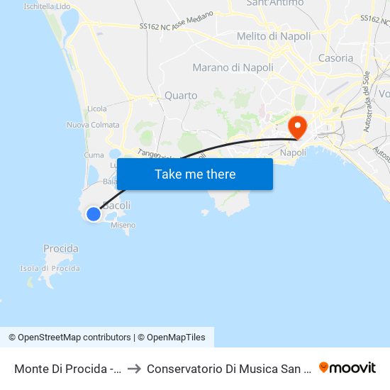 Monte Di Procida - Capolinea to Conservatorio Di Musica San Pietro A Majella map