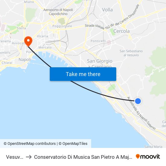 Vesuvio to Conservatorio Di Musica San Pietro A Majella map