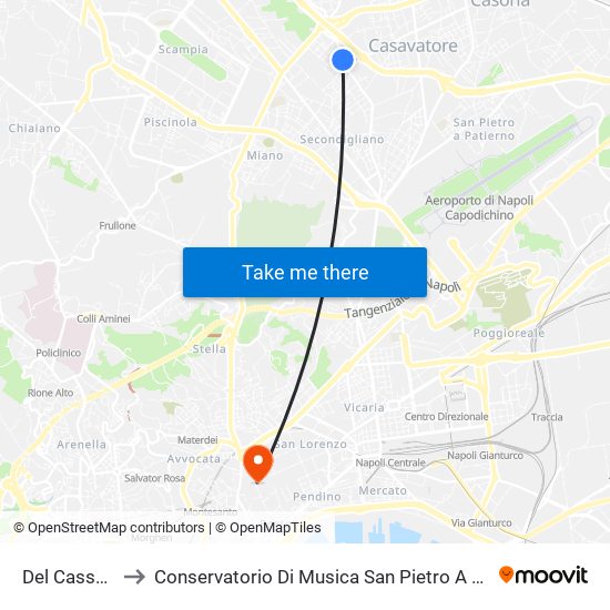 Del Cassano to Conservatorio Di Musica San Pietro A Majella map