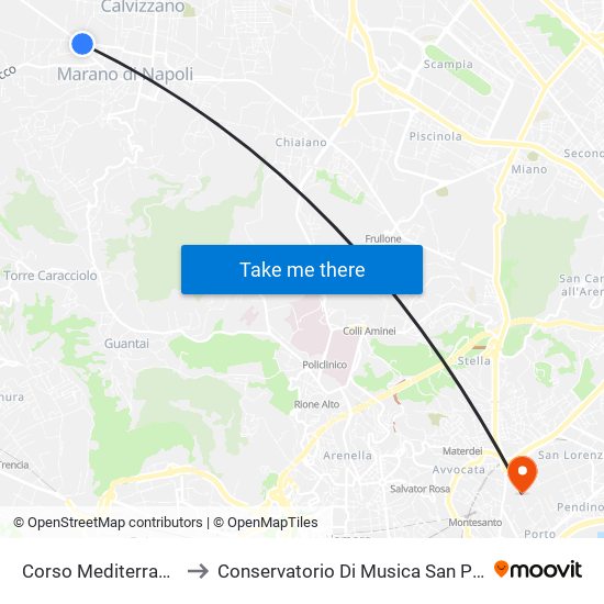 Corso Mediterraneo, Inizio to Conservatorio Di Musica San Pietro A Majella map