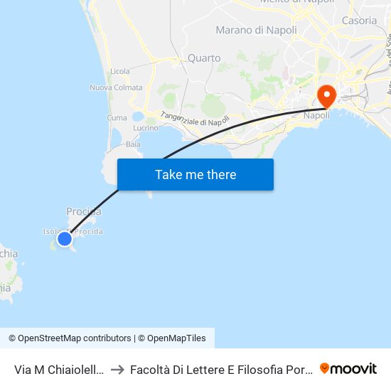 Via M  Chiaiolella Civ  4 to Facoltà Di Lettere E Filosofia Porta Di Massa map