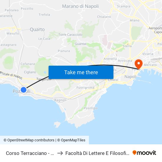 Corso Terracciano - Rif. Anfiteatro to Facoltà Di Lettere E Filosofia Porta Di Massa map