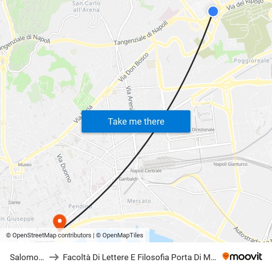 Salomone to Facoltà Di Lettere E Filosofia Porta Di Massa map