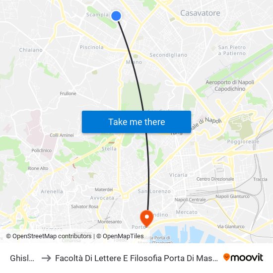 Ghisleri to Facoltà Di Lettere E Filosofia Porta Di Massa map