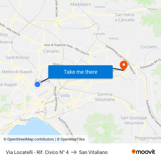 Via Locatelli - Rif. Civico N° 4 to San Vitaliano map