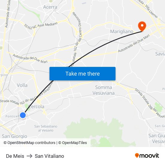 De Meis to San Vitaliano map