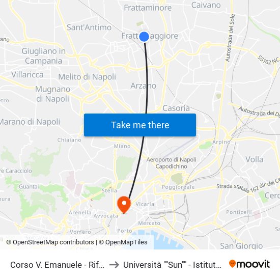 Corso V. Emanuele - Rif. Civ. N°116 (Scuola Media Capasso to Università ""Sun"" - Istituto Di Anatomia Patologica ""L.Armanni"" map