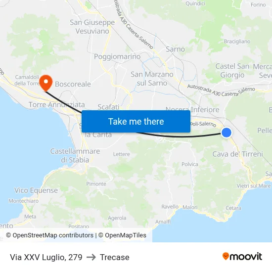 July 25th Street, 279 to Trecase map