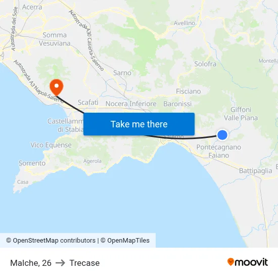 Malche 26 to Trecase map