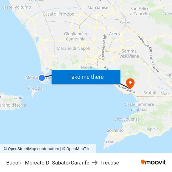 Bacoli - Saturday Market/Caranfe to Trecase map