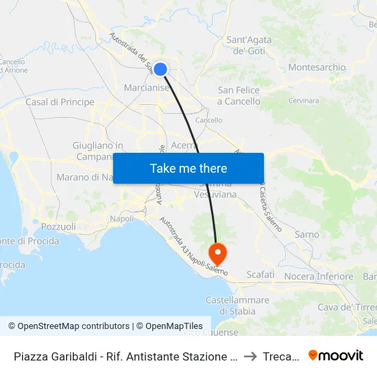Garibaldi Square - Opposite Railway Station to Trecase map