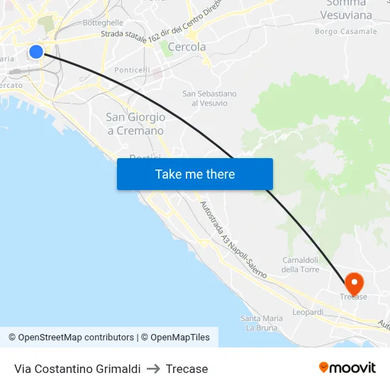 Costantino Grimaldi Street to Trecase map