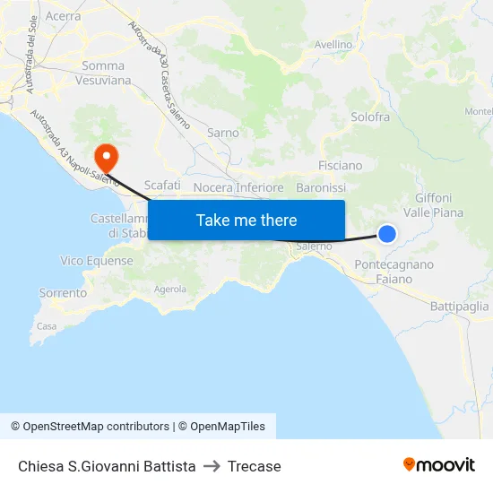 St. John The Baptist Church to Trecase map