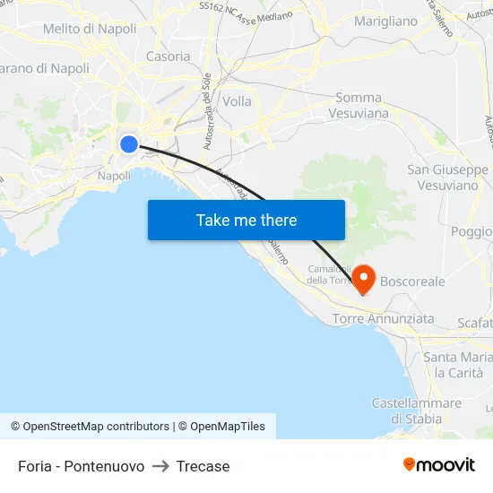 Foria - New Bridge to Trecase map