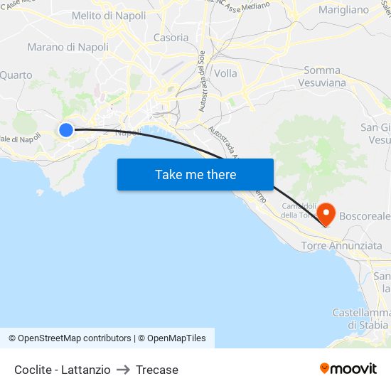 Coclite - Lattanzio to Trecase map