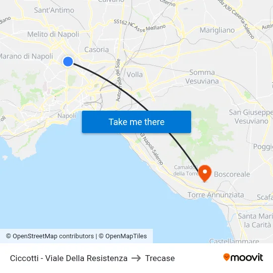 Ciccotti - Resistance Avenue to Trecase map