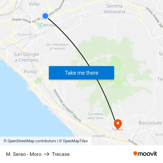 M. Serao - Moro to Trecase map