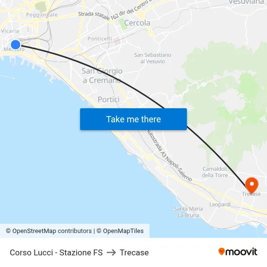 Lucci Avenue - Railway Station to Trecase map