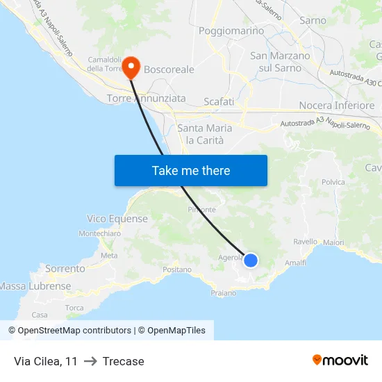 Cilea Street, 11 to Trecase map