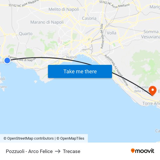 Pozzuoli - Arco Felice to Trecase map