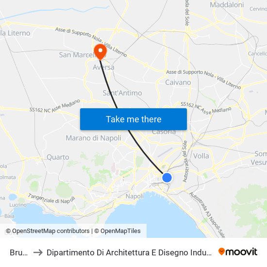 Bruno to Dipartimento Di Architettura E Disegno Industriale map