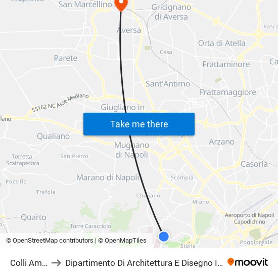 Colli Aminei to Dipartimento Di Architettura E Disegno Industriale map