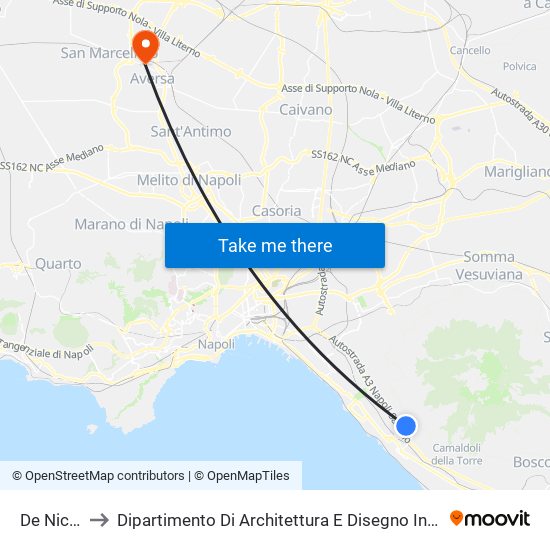 De Nicola to Dipartimento Di Architettura E Disegno Industriale map