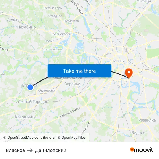 Власиха to Даниловский map