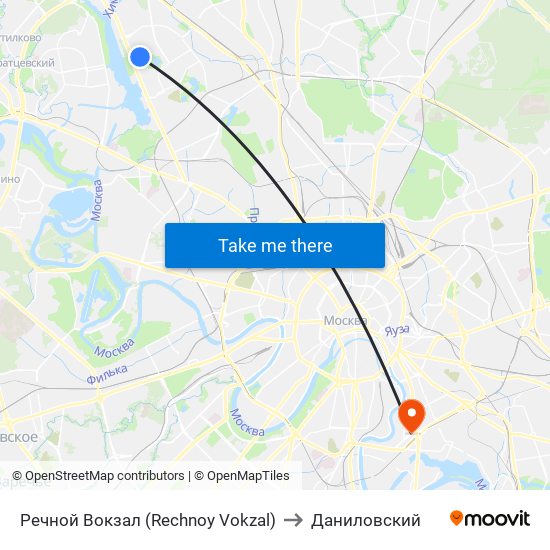 Речной Вокзал (Rechnoy Vokzal) to Даниловский map