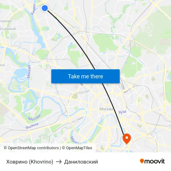 Ховрино (Khovrino) to Даниловский map