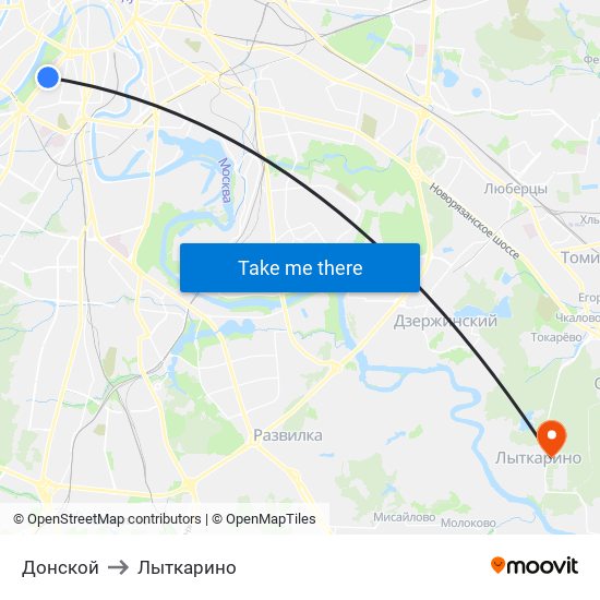 Донской to Лыткарино map