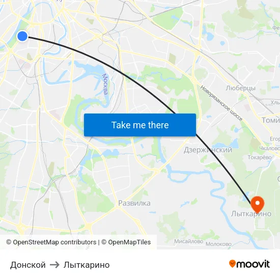 Донской to Лыткарино map