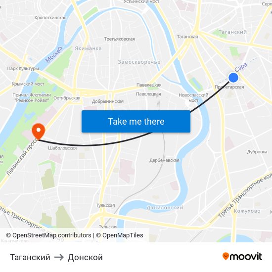 Таганский to Донской map