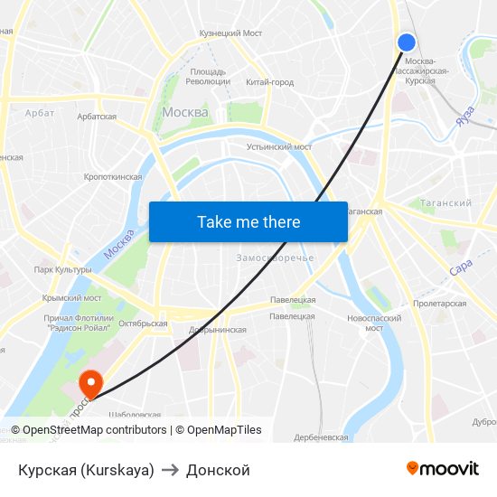 Курская (Kurskaya) to Донской map