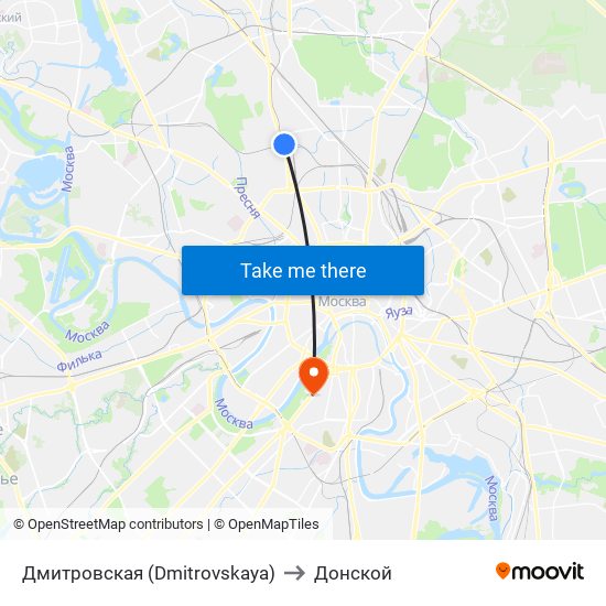 Дмитровская (Dmitrovskaya) to Донской map