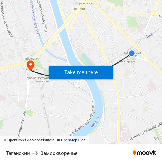 Таганский to Замоскворечье map