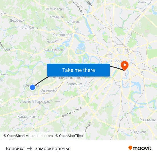 Власиха to Замоскворечье map