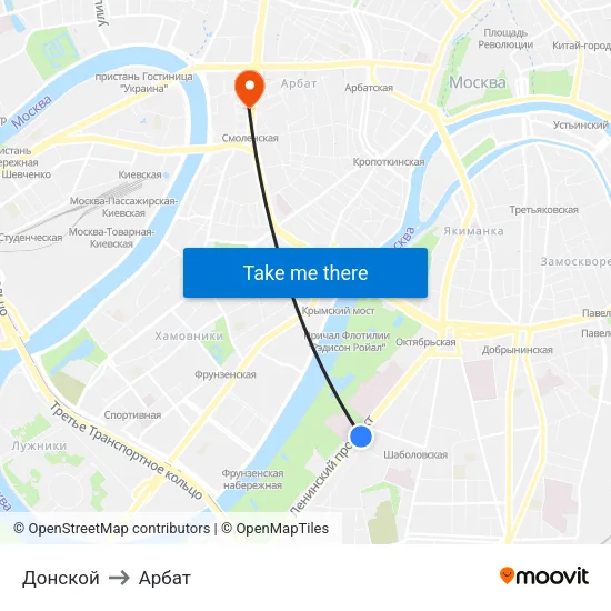 Донской to Арбат map