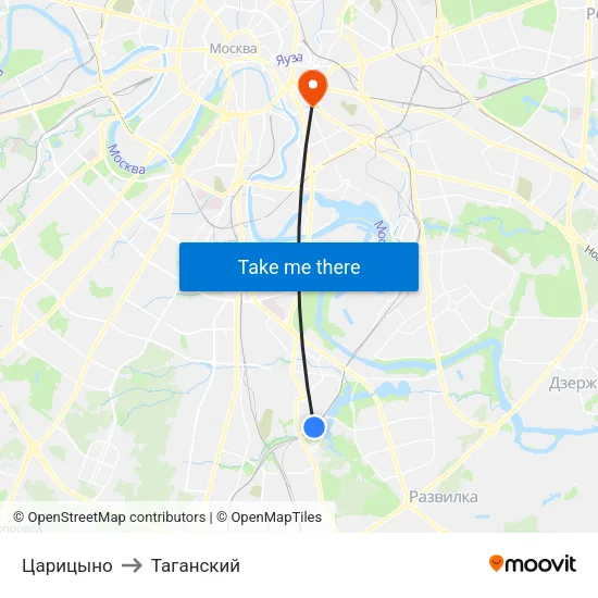 Царицыно to Таганский map