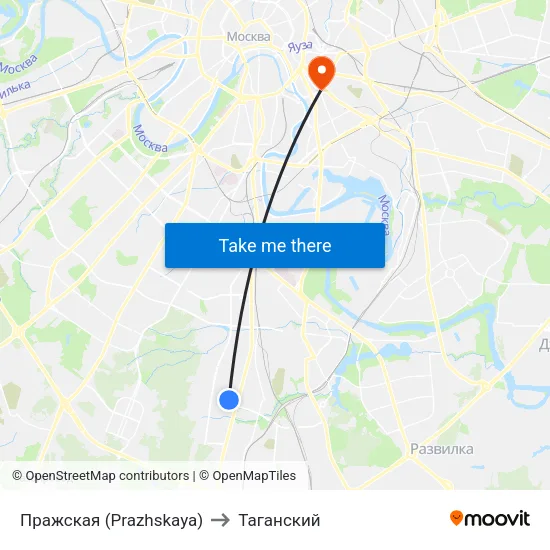 Пражская (Prazhskaya) to Таганский map